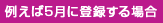 たとえば5月に取消する場合