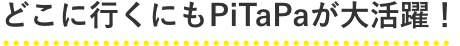 どこに行くにもPiTaPaが大活躍!